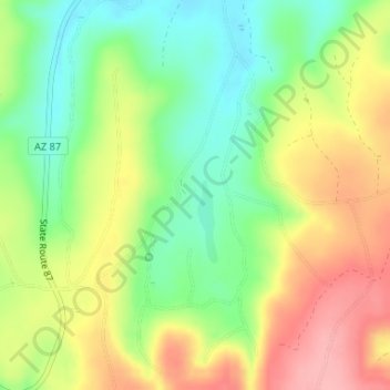 Carte topographique Long Valley, altitude, relief