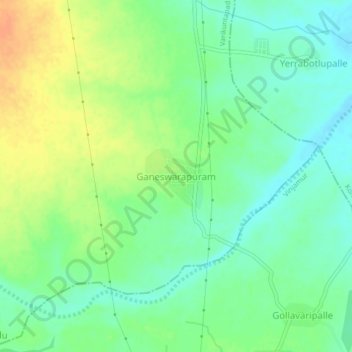 Carte topographique Ganeswarapuram, altitude, relief