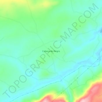 Carte topographique Cabeça-de-Negro, altitude, relief