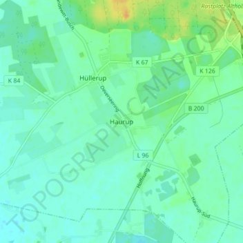 Carte topographique Haurup, altitude, relief