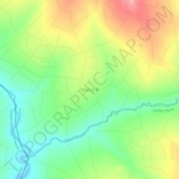 Carte topographique Matisi B, altitude, relief