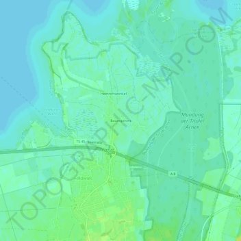 Carte topographique Baumgarten, altitude, relief