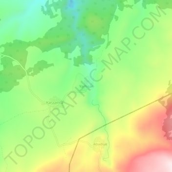 Carte topographique Yarhisar, altitude, relief