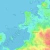 Carte topographique Landrellec, altitude, relief