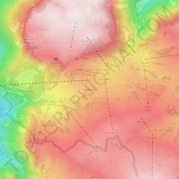 Carte topographique Compatsch, altitude, relief