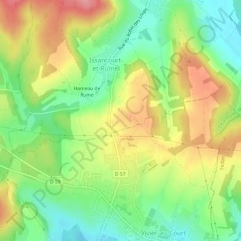 Carte topographique L'Homme Mort, altitude, relief