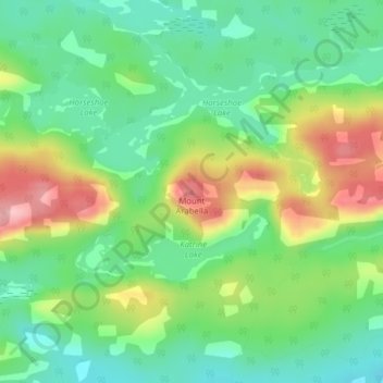 Carte topographique Mount Arabella, altitude, relief