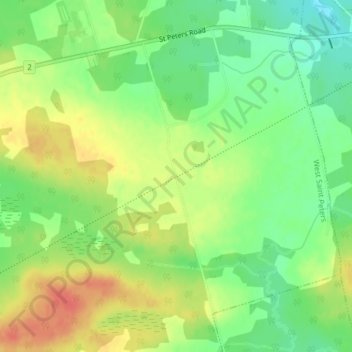 Carte topographique Dundee, altitude, relief