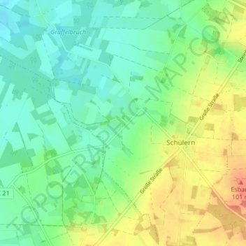 Carte topographique Schülernbrockhof, altitude, relief