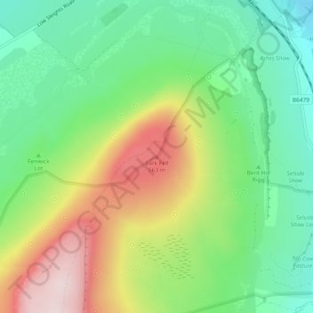Carte topographique Park Fell, altitude, relief