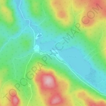 Carte topographique Lac-Rimouski, altitude, relief