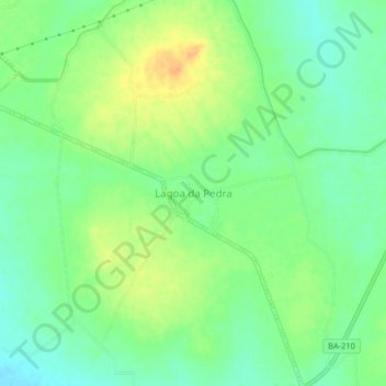 Carte topographique Lagoa da Pedra, altitude, relief