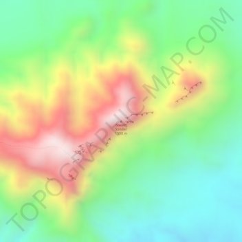 Carte topographique Mount Sonder, altitude, relief