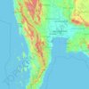 Carte topographique จังหวัดเพชรบุรี, altitude, relief