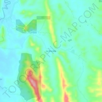 Carte topographique La Escoba, altitude, relief