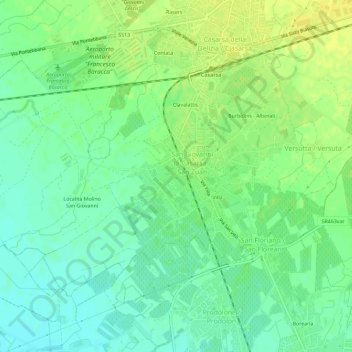 Carte topographique Runcis, altitude, relief