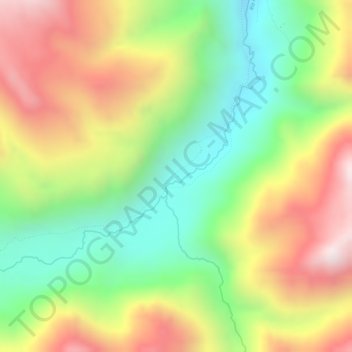 Carte topographique Campanan, altitude, relief