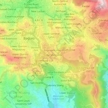 Carte topographique Bal-Marcoville, altitude, relief