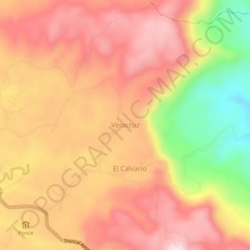 Carte topographique Veracruz, altitude, relief