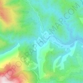 Carte topographique Piana, altitude, relief