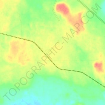 Carte topographique Metiskow, altitude, relief