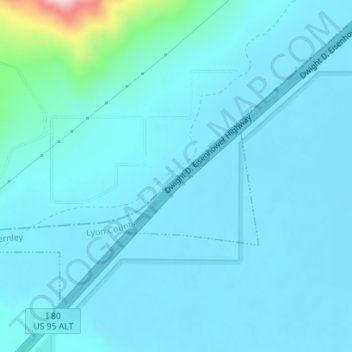 Carte topographique Desert, altitude, relief