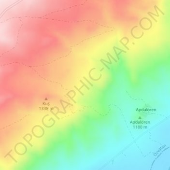 Carte topographique Göller, altitude, relief