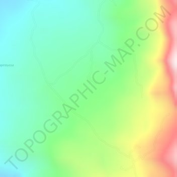 Carte topographique Paso Llano, altitude, relief