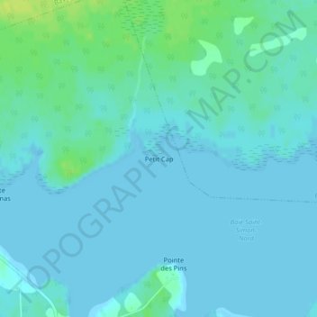 Carte topographique Petit Cap, altitude, relief