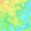 Carte topographique Les Plateaux, altitude, relief