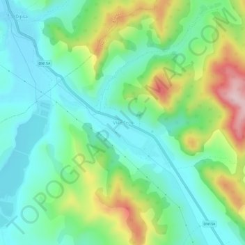 Carte topographique Viile Tecii, altitude, relief