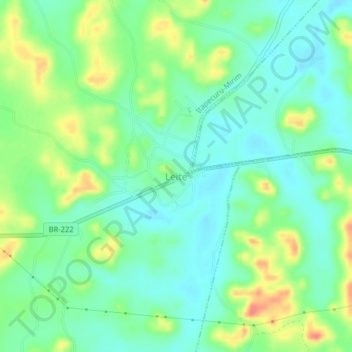 Carte topographique Leite, altitude, relief