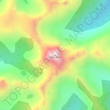 Carte topographique Dunn Peak, altitude, relief