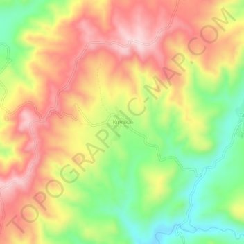 Carte topographique Kıryaka, altitude, relief