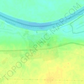 Carte topographique Bokhol, altitude, relief