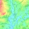 Carte topographique Newbridge on Wye, altitude, relief