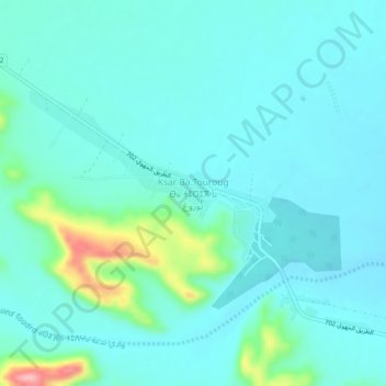 Carte topographique Ksar Ba Touroug, altitude, relief