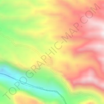 Carte topographique Los Robles, altitude, relief