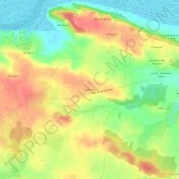 Carte topographique Saint-Cry, altitude, relief