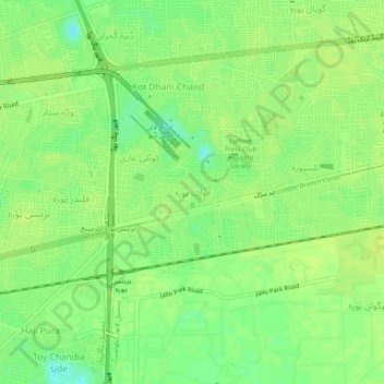 Carte topographique Nawabpura, altitude, relief