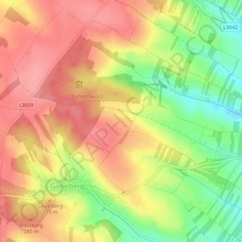 Carte topographique Winterbergen, altitude, relief