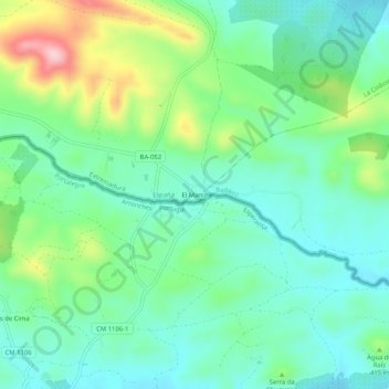 Carte topographique Marco, altitude, relief