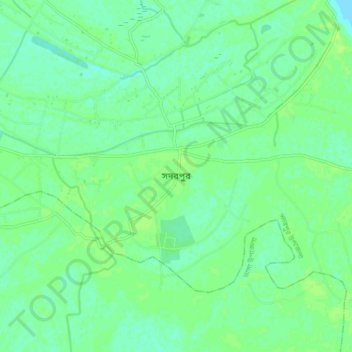 Carte topographique Sadarpur, altitude, relief