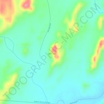 Carte topographique Great Wall, altitude, relief