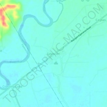 Carte topographique Salvacion, altitude, relief