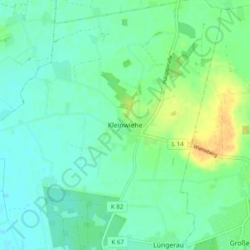 Carte topographique Kleinwiehe, altitude, relief