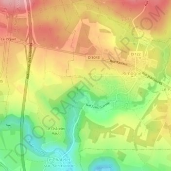 Carte topographique Forgeau, altitude, relief