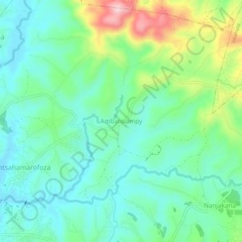 Carte topographique Ambatolampy, altitude, relief