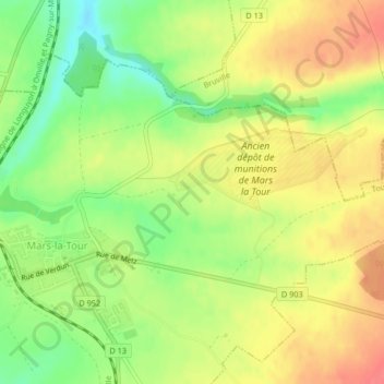 Carte topographique Filiere, altitude, relief