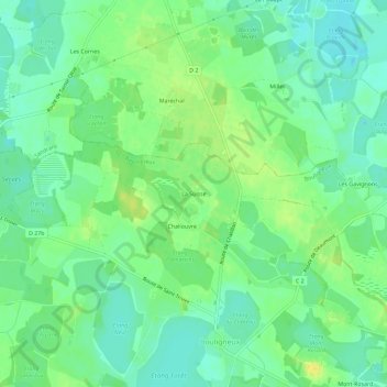 Carte topographique La Suisse, altitude, relief